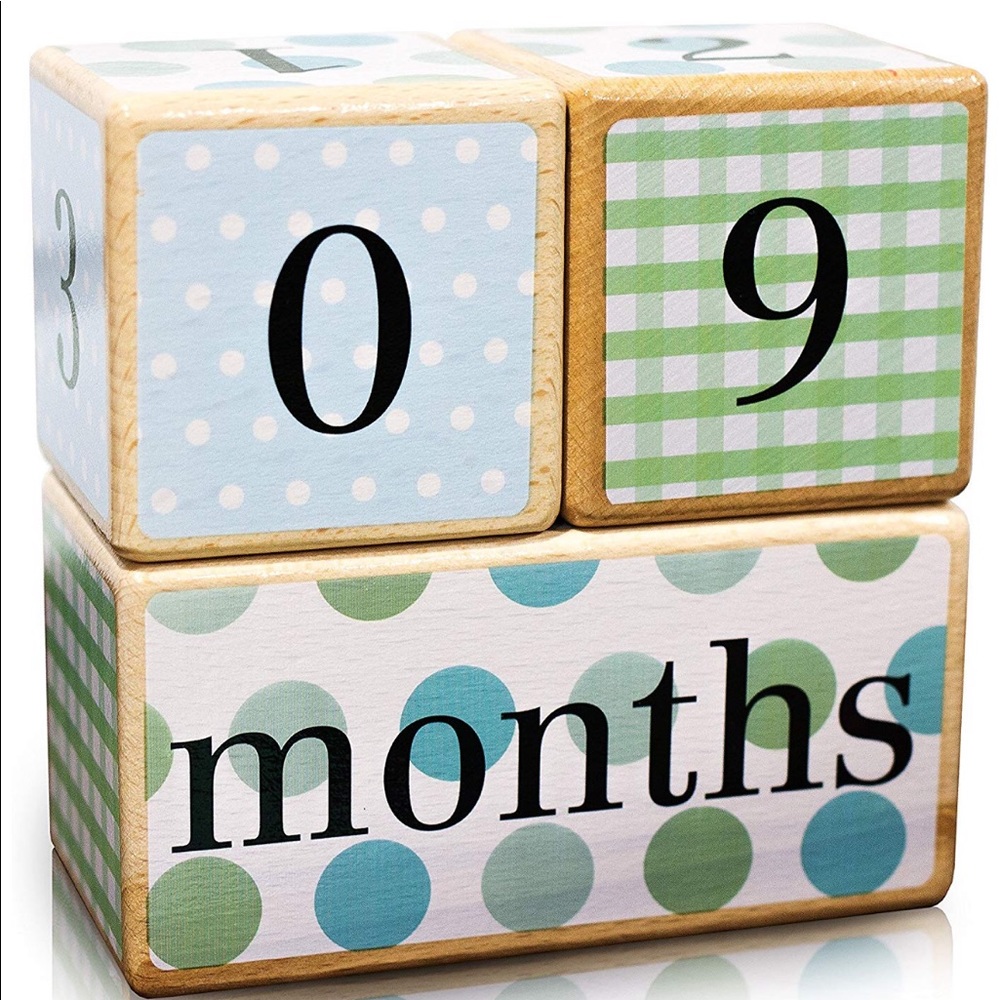 solid wood milestone blocks